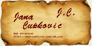Jana Čupković vizit kartica